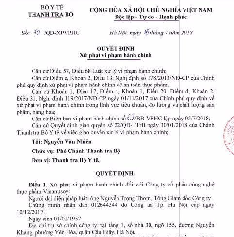 Giat minh san pham Vinanusoy, Light Food bi chuyen lam thuc an chan nuoi