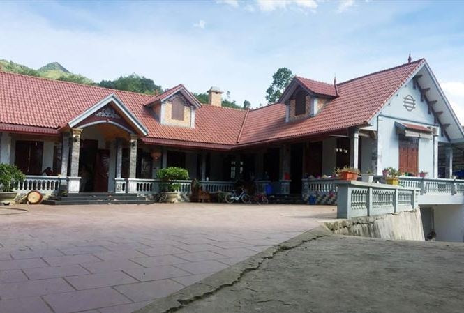 Ngôi nhà Tuân xây cho mẹ và vợ con tại quê ở Thạch Thất, Hà Nội.