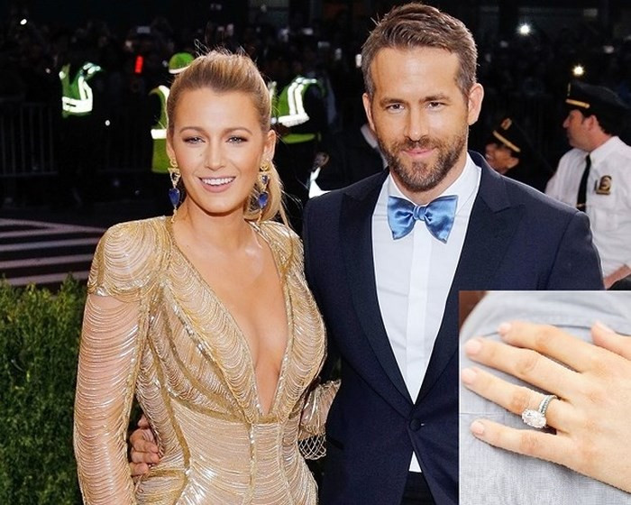 Chứng tỏ là một cặp đôi vàng của Hollywood, “Deadpool” Ryan Reynolds không ngần ngại chi 2 triệu USD để mua nhẫn cầu hôn “gossip girl” Blake Lively. Chiếc nhẫn có đính viên kim cương 12 carat đặt trên vòng vàng 18 carat. Chiếc nhẫn này cũng được xếp vào 1 trong những chiếc nhẫn đính hôn đắt đỏ và sang trọng bậc nhất Hollywood.