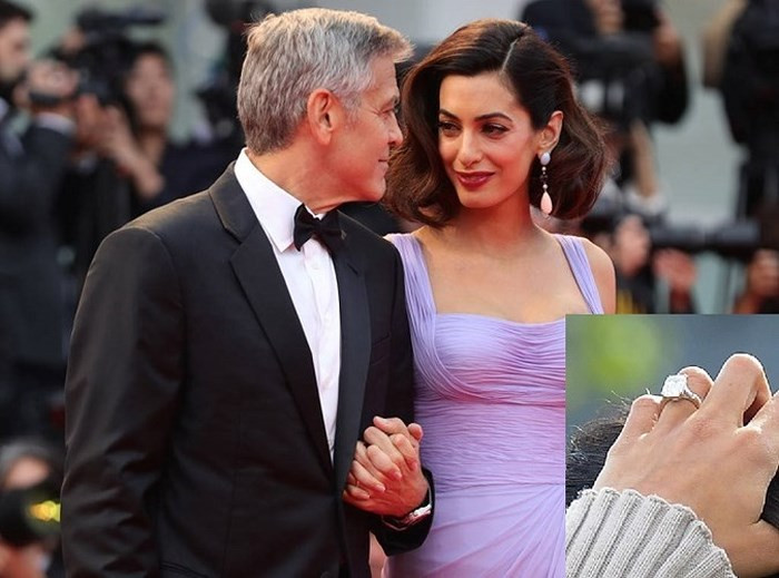 “Người đàn ông quyến rũ nhất hành tinh” George Clooney đã cầu hôn nữ luật sư tài năng Amal Alamuddin bằng chiếc nhẫn kim cương 7 carat đến từ thương hiệu trang sức cao cấp Jean Dousett có giá 17 tỷ VNĐ.