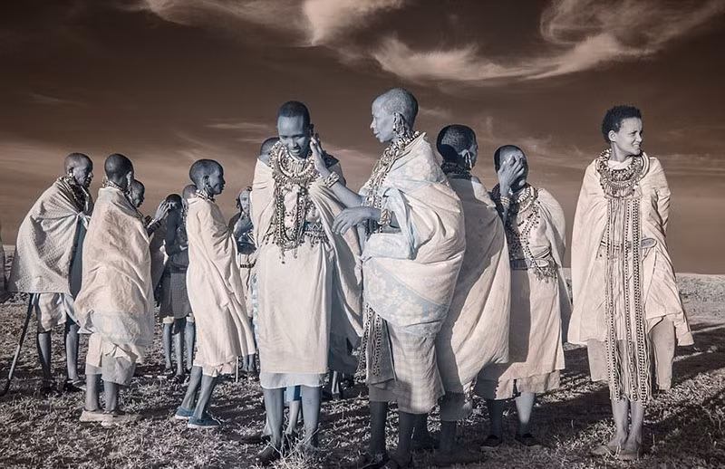 Những người phụ nữ dân tộc Masai, Kenya. (Nguồn Sina)