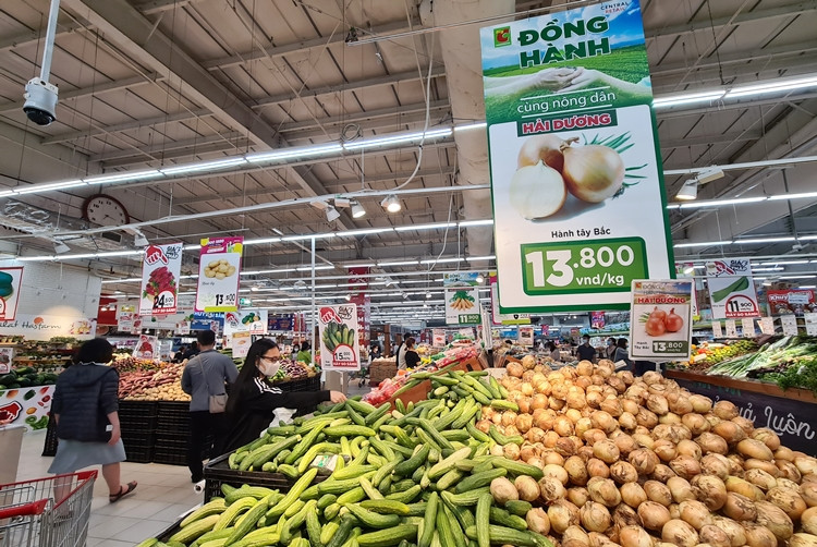 Ghi nhận của PV Kiến Thức tối ngày 23/2 tại siêu thị BigC Thăng Long nằm trên đường Trần Duy Hưng (Hà Nội); thuộc Tập đoàn Central Retail), nông sản của tỉnh Hải Dương được bày bán với các mặt hàng như cà rốt, bắp cải trắng, su hào, hành tây, cà chua.