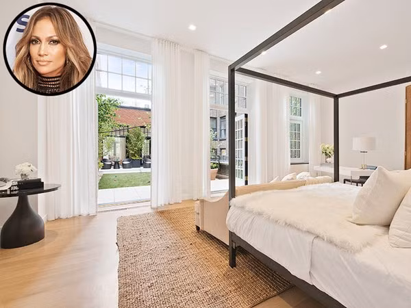 Với lối thiết kế tối giản, đẹp và sang trọng, Jenifer Lopez chọn màu trắng và gỗ làm chủ đạo cho không gian.