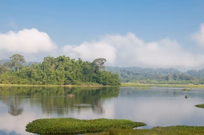 Sau khi sương tan, cảnh tượng trong vắt hiện ra trước mắt. Mặt hồ như tấm gương khổng lồ cho hàng cây, con đò soi bóng giữa rừng. Sau chuyến đi đầy hứng thú và ý nghĩa ở rừng Nam Cát Tiên, chúng tôi phải tạm chia tay với nhiều nuối tiếc, hẹn một dịp khác sẽ quay lại nơi này để tận hưởng trọn vẹn một không gian lãng mạn, cách cuộc sống đô thị hối hả ở TP HCM chỉ hơn 150 km.