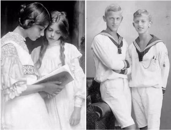 Những nam, nữ thanh niên của nước Đức 100 năm trước đây trông khá dản dị và bình dân. Ảnh: 9gag.