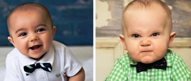 "Đeo nơ không dễ chịu như mẹ tưởng đâu, nó bó chặt và khó chịu lắm". Ảnh: Brightside.