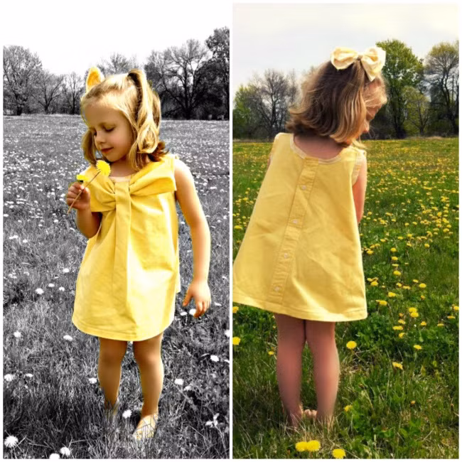 Hay như một chiếc nơ to đùng ở cổ áo như thế này. Ảnh: Brightside.