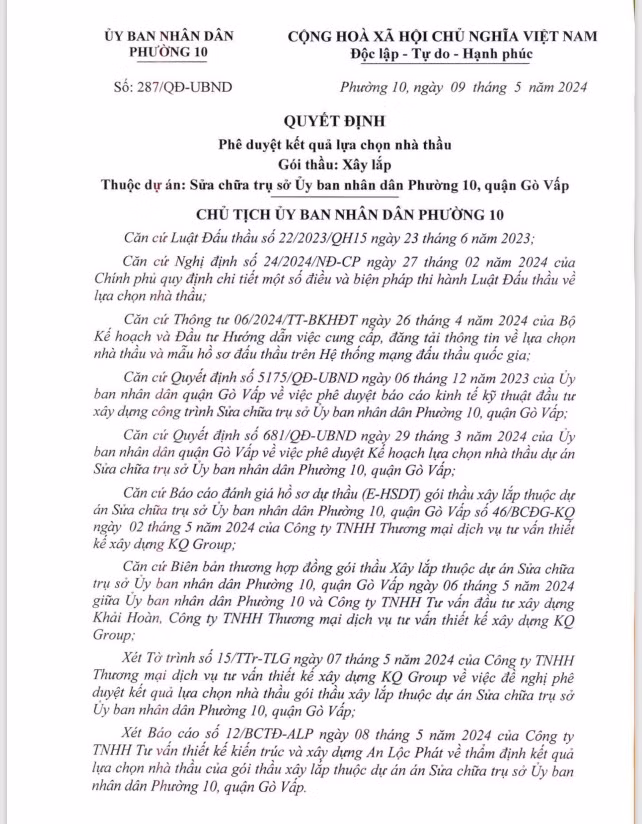 TP HCM: Cong ty Khai Hoan tham du 7 goi thau tai Go Vap-Hinh-3