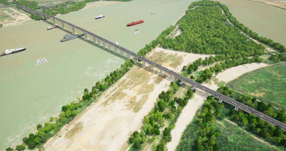 Phối cảnh cầu Nhơn Trạch sau khi hoàn thành. (Ảnh: Dân Trí).