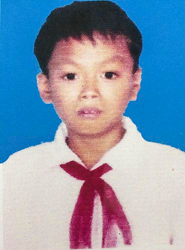 Cháu Lợi bị mất tích gần 1 tháng qua vẫn chưa tìm thấy.