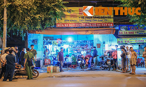 Hiện trường vụ án mạng khiến 3 người thương vong. Ảnh: Thiên Dũng.