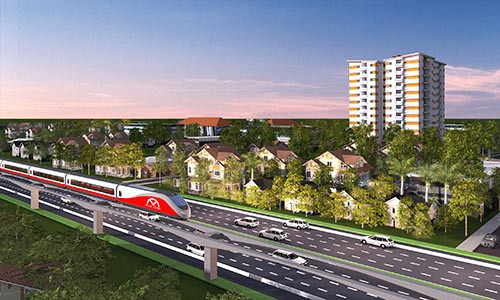 Phối cạnh dự án TDH – Phước Long nằm trên trục giao thông tuyến Metro Bến Thành - Suối Tiên.