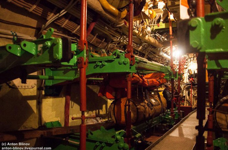 Tàu ngầm có thể mang 22 quả ngư lôi, thủy lôi, 4 tên lửa vác vai và vũ khí cá nhân cho thủy thủ.