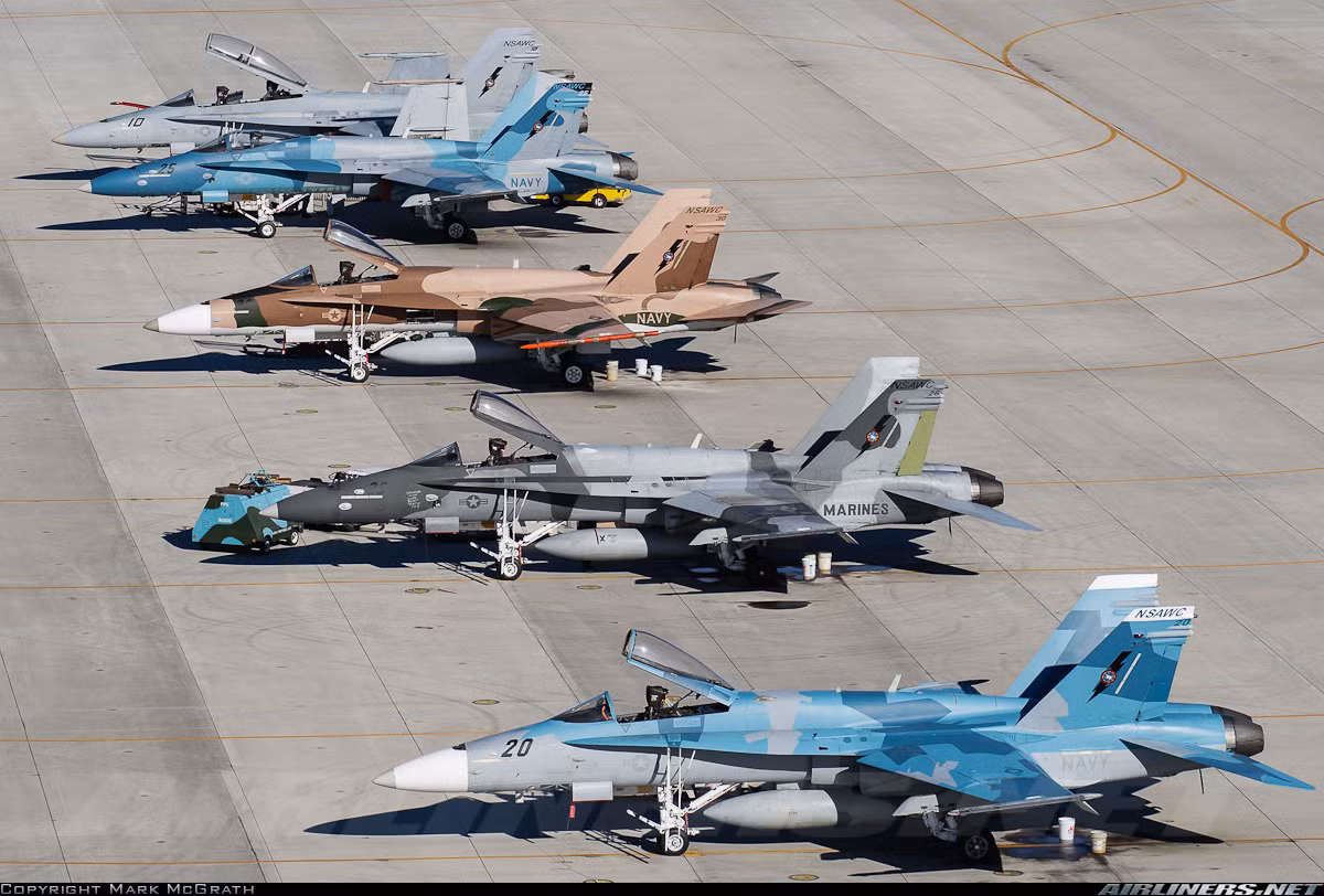 Các chiến đấu cơ Mỹ đóng giả máy bay Nga hay Liên Xô thì chỉ có thể sơn đổi màu ngụy trang mà thôi.