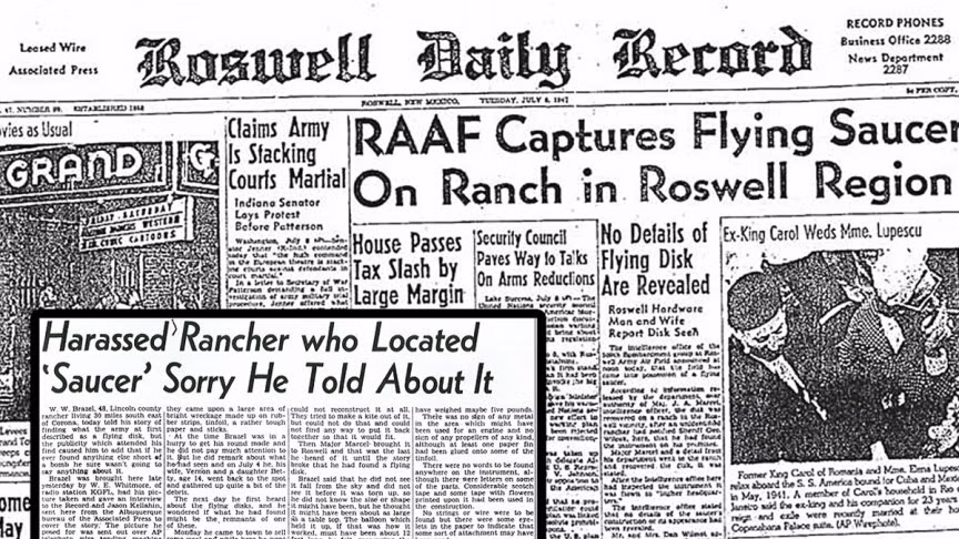 Roswell, New Mexico nằm trong top 10 địa điểm “nóng” nhất về người ngoài hành tinh. Nơi đây nổi tiếng thế giới với sự kiện UFO xảy ra năm 1947. Theo đó, William Brazel và con trai cho hay đã chứng kiến sự kiện UFO rơi xuống gần thành phố Roswell, bang New Mexico, Mỹ. Vào thời điểm đó, chính phủ Mỹ giải thích vật thể rơi trên là một khinh khí cầu dự báo thời tiết. Tuy nhiên, do giới chức Mỹ không công bố đầy đủ thông tin, giới truyền thông và dư luận thế giới phỏng đoán đĩa bay chở người ngoài hành tinh đã gặp tai nạn nạn gần Roswell. 