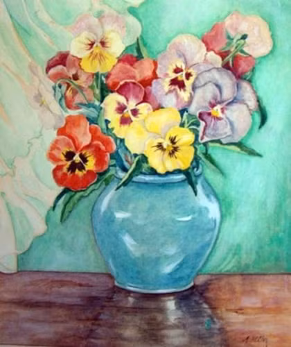 Vienna đóng vai trò quan trọng trong việc định hình nên con người Hitler, cả khía cạnh nghệ sĩ và niềm tin cốt lõi về những tư tưởng cực đoan của trùm phát xít sau này. Trong ảnh là bức tranh đóa păng - xê rực rỡ của Hitler./