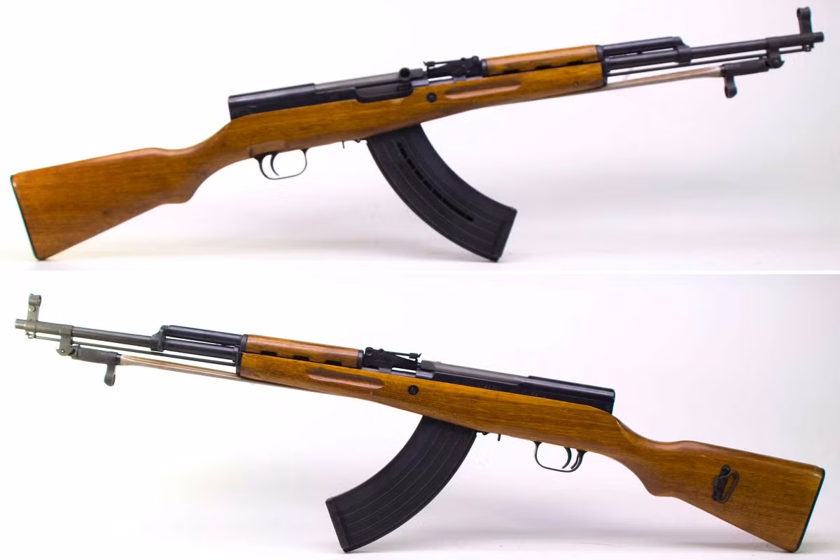 Nhìn chung súng trường K-63 là thiết kế tổng hợp những tính năng của cả SKS và AK-47, nó được đánh giá là có sức chiến đấu cao hơn so với SKS. Trong ảnh là một khẩu K-63 do Tập đoàn Norinco của Trung Quốc chế tạo sử dụng băng đạn 30 viên của AK-47. Nguồn ảnh: Norinco.