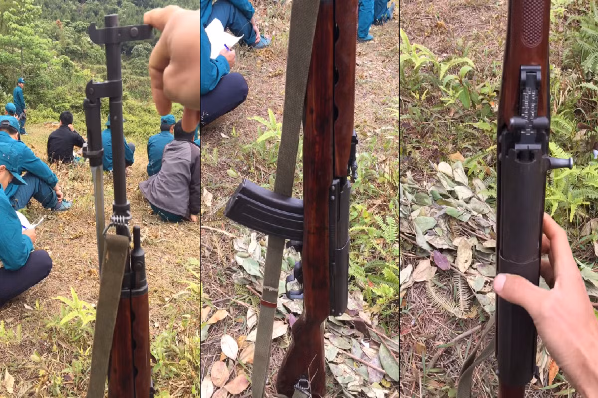 Dù vậy trong vài năm ngắn ngủi tồn tại, súng trường K-63 vẫn được Trung Quốc sản xuất tới 6 triệu khẩu với nhiều biến thể khác nhau và một phần trong số đó được viện trợ cho Việt Nam trong Kháng chiến chống Mỹ. Trong ảnh là một khẩu K-63 trông như mới của một đơn vị Dân quân Tự vệ Việt Nam.