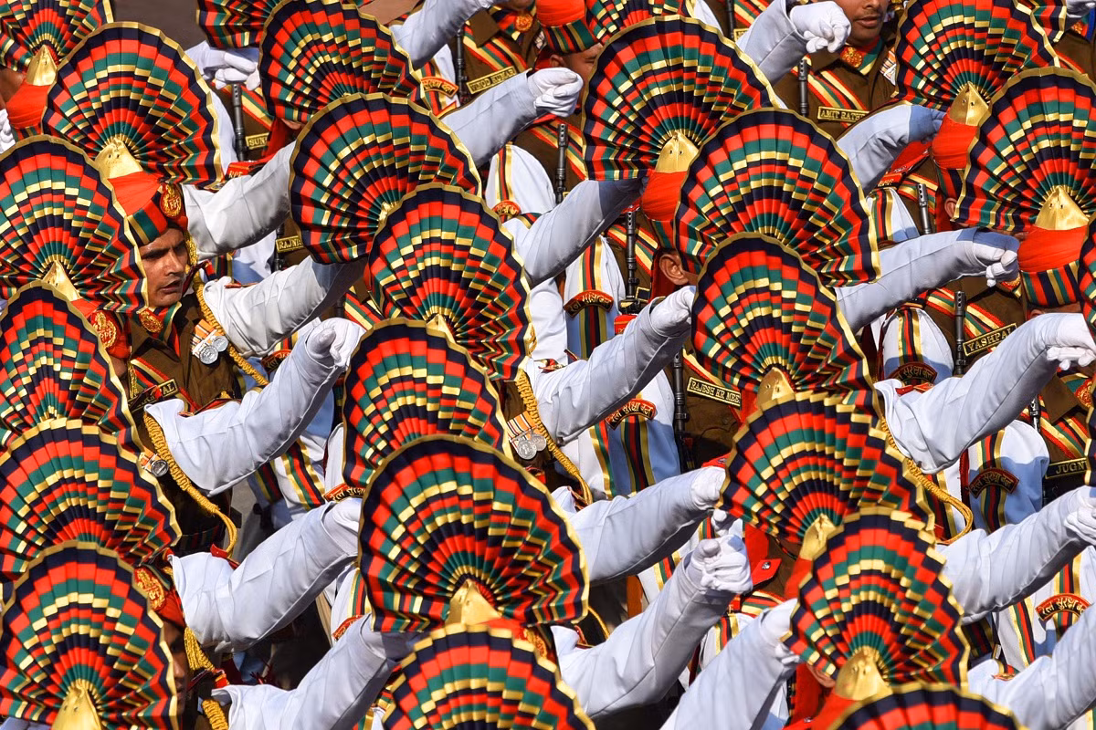 Khối binh sĩ đại diễn cho lực lượng Biên phòng Ấn Độ trong lễ duyệt binh “Ngày Cộng hòa”. Nguồn ảnh: India Times