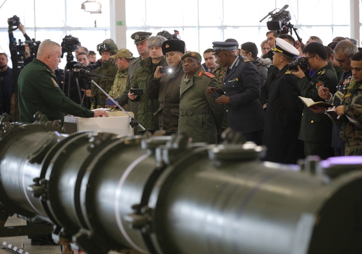 Một nguồn tin thân cận với sự kiện nói với Thông tấn TASS rằng các đại diện Mỹ không tham dự cuộc họp báo chung hôm 23-1 do Bộ Ngoại giao Nga tổ chức dành riêng cho tên lửa 9M729. (Ảnh TASS)