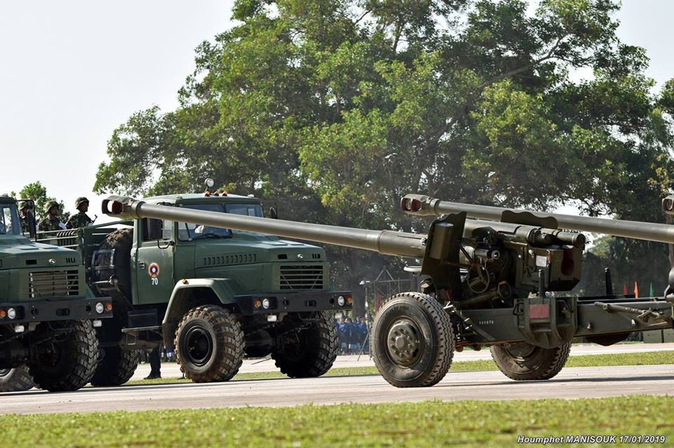 Một mẫu pháo kéo khác của Lục quân Lào M-46 130mm có tầm bắn từ 27 đến 38km. Nguồn ảnh: Houmphet Manisouk