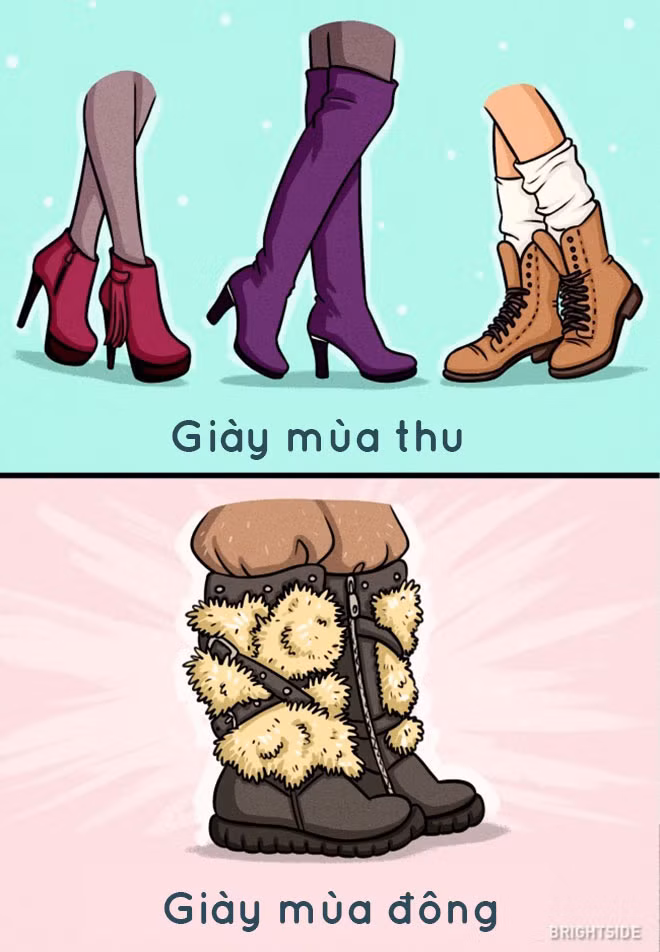 Chỉ có một lựa chọn cho loại giày đi khi lạnh.