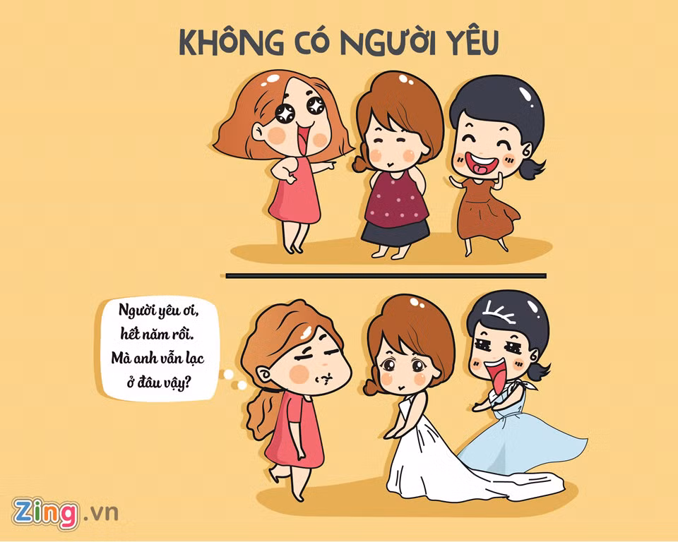 Nhiều cô gái ngậm ngùi vì chưa có người yêu trong khi chúng bạn đã lần lượt lấy chồng, lấy vợ hết sau một năm. Đừng than phiền mà hãy ra ngoài thay đổi bản thân đi nhé, biết đâu bất ngờ sẽ đến với bạn.