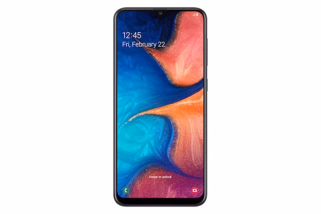 3. Galaxy A20 Giá bán: 4,19 triệu đồng Nằm trong loạt Galaxy A mới được công bố hồi đầu năm nay, Galaxy A20 được nhiều người dùng khen ngợi về thiết kế màn hình “giọt nước” và tuổi thọ pin. Cụ thể, điện thoại được trang bị màn hình lớn 6,4 inch; pin 4000 mAh. Ngoài ra, máy còn được quản lý hiệu năng bởi chip Exynos 78804 cùng RAM 3GB, bộ nhớ trong 32GB. Mặc dù có giá bán rẻ nhưng ngoại hình của máy cũng khá trẻ trung với mặt lưng trơn, camera sau kép 13MP + 5MP cho ảnh chụp xóa phông ảo diệu, camera selfie 8MP cùng chế độ làm đẹp.