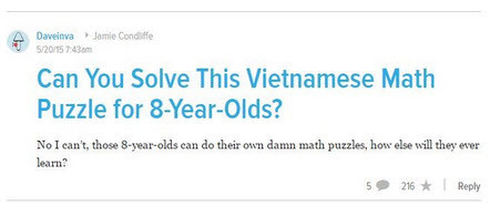 Bài toán lớp 3 của VN khiến dư luận quốc tế sửng sốt - Hình 7 Bai toan lop 3 cua VN khien du luan quoc te sung sot-Hinh-7