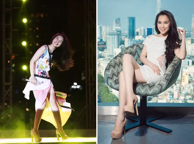 Bù lại, nữ ca sĩ có đôi chân thon gọn và mảnh mai.