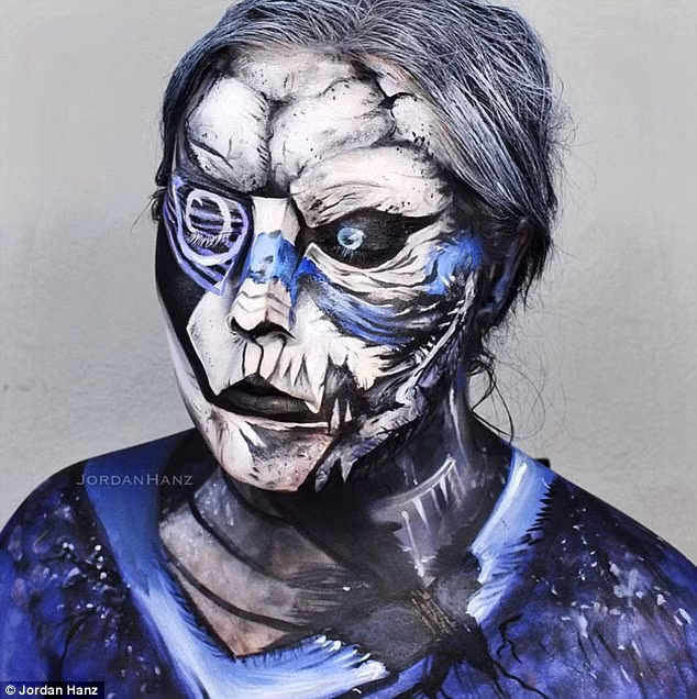 Nghệ sĩ trẻ này cũng chia sẻ rằng cô bắt đầu đến với nghệ thuật hóa trang bằng cách dùng sơn acrylic (một loại sơn không độc hại, không phai màu, không thấm nước) vẽ trực tiếp lên khuôn mặt từ đầu năm 2014. Đến nay, Jordan thực sự đã trở thành một nghệ sĩ chuyên nghiệp và coi đây là niềm đam mê cuộc sống mới.