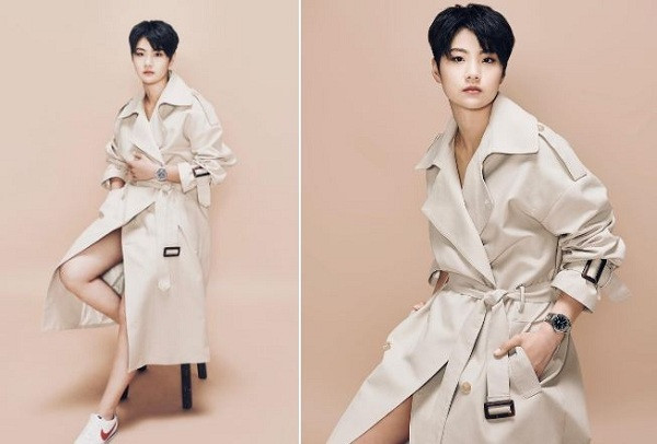 Lần hiếm hoi Sung-hyun xuất hiện với tạo hình nữ tính. Nhờ vẻ ngoài thanh tú, 9X dù diện trang phục khỏe khoắn hay nữ tính đều nhận được nhiều lời khen từ người hâm mộ.