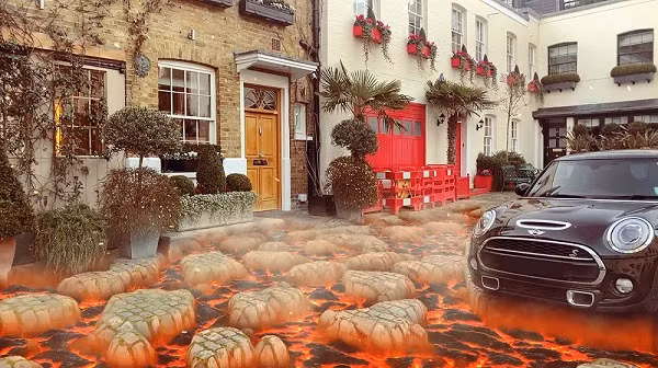 Biến mặt sân thành dòng sông, nham thạch thế nào...dân tình "điên đảo"? - Hình 2 Bien mat san thanh dong song, nham thach the nao...dan tinh