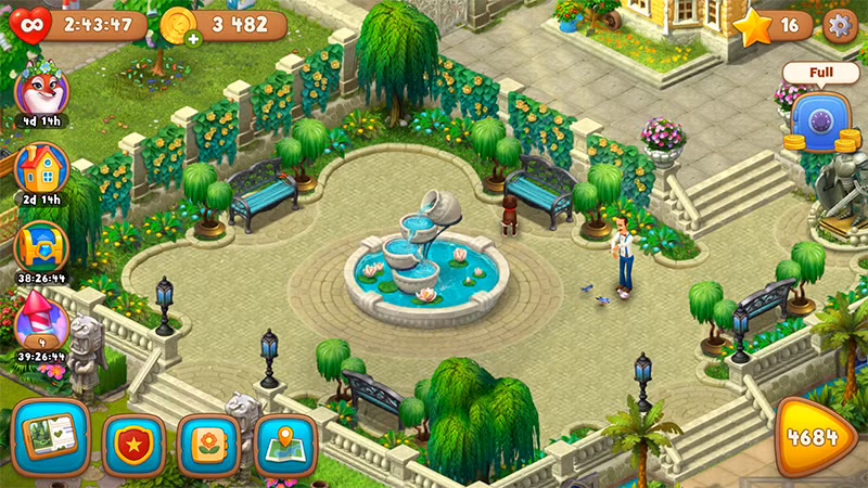 Người chơi có thể tự mình xây dựng khu vườn theo ý riêng.