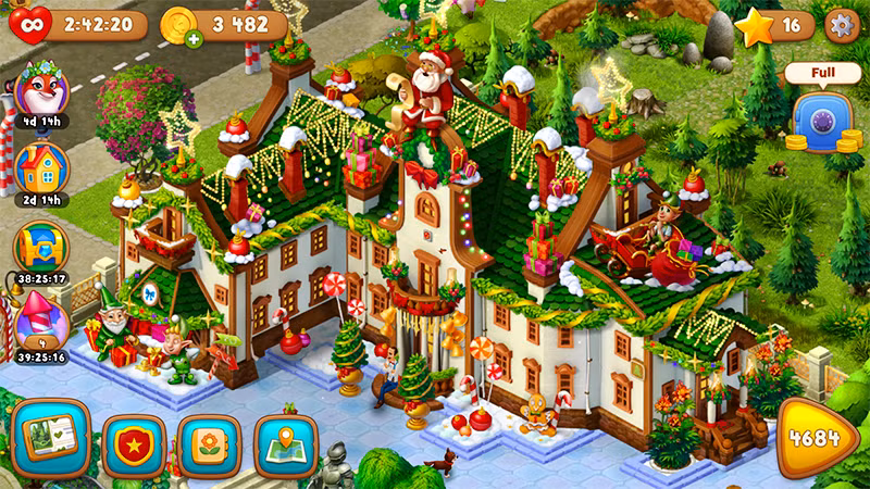 Các bối cảnh sự kiện như Noel cũng được tích hợp trong các trang trí, người chơi có thể có những ngôi nhà trang hoàng theo sự kiện.