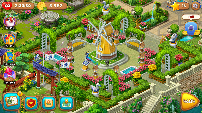 Gardenscapes là tựa game được chơi rất nhiều trong thời gian chị em rảnh rỗi thực hiện cách ly xã hội.