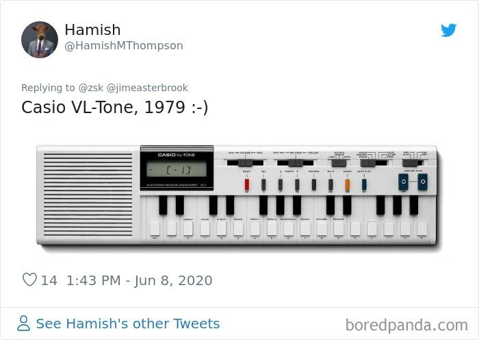 Chiếc máy chơi nhạc Casio từ năm 1979.