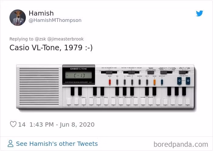 Chiếc máy chơi nhạc Casio từ năm 1979.