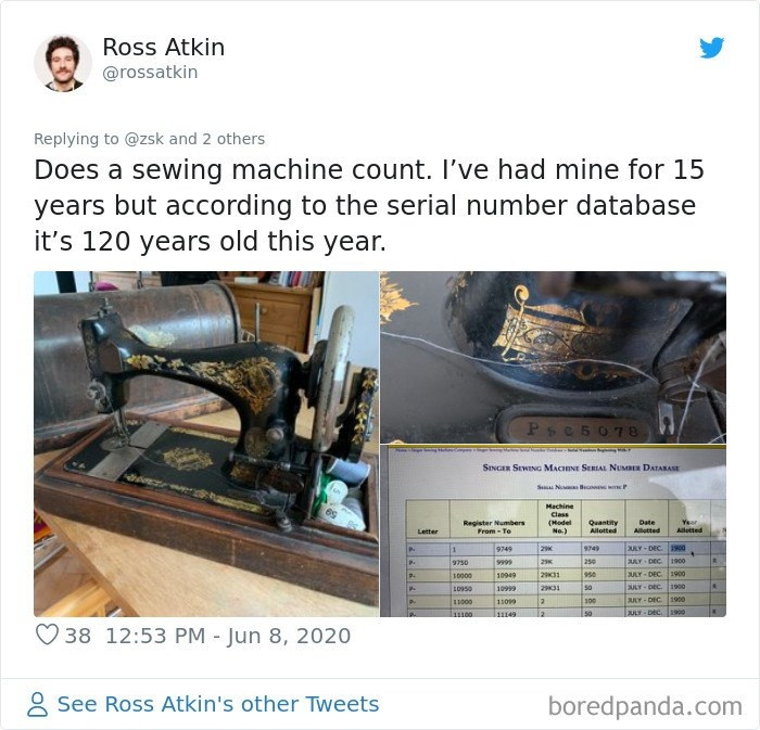 Chiếc máy may này có thể đã có tuổi đời lên đến 120 năm.