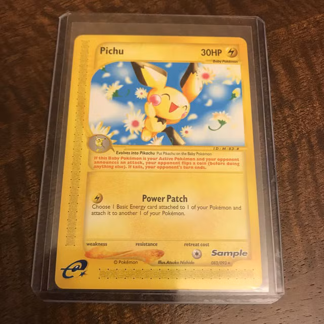 Một tấm thẻ bài Pichu thông thường chỉ có giá 25 USD (khoảng 580 nghìn VNĐ), nhưng chỉ cần lọt vào bộ hàng mẫu này, giá trị của Pichu đã lên tới 999 USD (khoảng 23,2 triệu VNĐ).