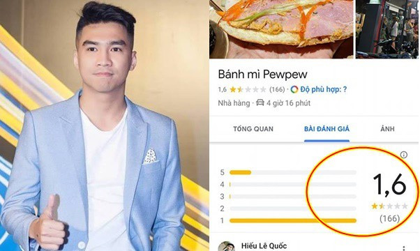 Lần "vạ miệng" này đã khiến cho tiệm bánh mì của anh nhận phải cơn mưa vote 1 sao từ dân mạng khiến cho xếp hạng của thương hiệu này tụt giảm mạnh.