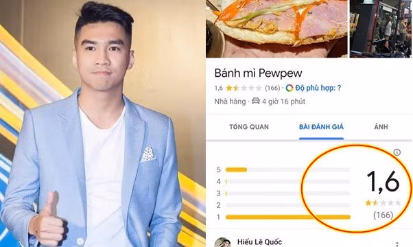 Lần "vạ miệng" này đã khiến cho tiệm bánh mì của anh nhận phải cơn mưa vote 1 sao từ dân mạng khiến cho xếp hạng của thương hiệu này tụt giảm mạnh.