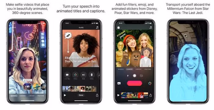 Ứng dụng Clips của Apple mang đến cho người dùng khả năng tạo ra các đoạn video ngắn nhưng thú vị để gửi tới bạn bè. Sử dụng những bộ lọc đầy tính nghệ thuật, các dòng chữ hoạt hình, chèn âm nhạc, emoji và các miếng dán vui nhộn là cách bạn có thể tạo ra những đạo video độc đáo, thể hiện cá tính của bản thân.
