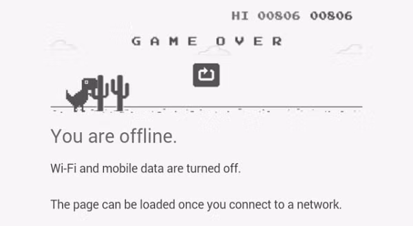 Đây thực chất là 1 tựa game theo dạng vượt chướng ngại vật đơn giản, giúp người dùng giết thời gian trong lúc đợi internet ổn định trở lại. Nhiệm vụ của họ không có gì khó khăn, chỉ cần nhấn phím Space/phím mũi tên trên để chú khủng long Chromasauras nhảy lên hoặc cúi xuống tránh khỏi những rặng xương rồng gai góc, hay những loài ác điểu phiền phức.