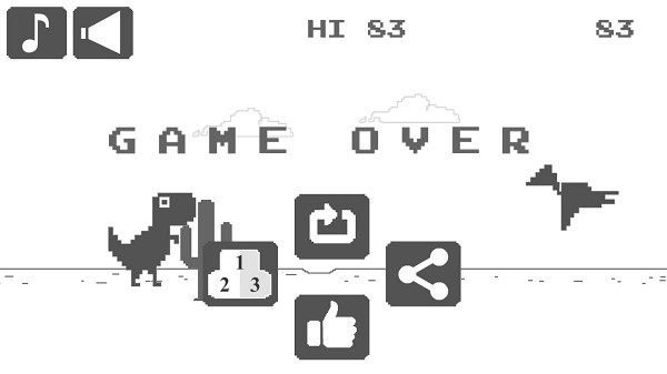 ''Chúng tôi đã từng nghĩ đến một chú khủng long biết tung ra một cú đá xóa vật cản hay gầm lên để thông báo cho mọi người rằng mình còn sống? Thế nhưng cuối cùng, chúng tôi chọn những điều đơn giản nhất của một trò chơi dạng chạy là: chạy, nhảy, và cúi xuống''.