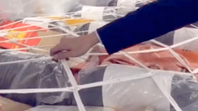 Nhân viên kiểm tra sẽ kiểm tra lại toàn bộc các vị trí buộc giữ hàng sau khi công đoạn xếp, buộc hoàn thành.