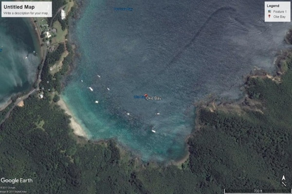 Quái vật biển: Vệt đen gần bờ biển khiến nhiều người liên tưởng đến một con quái vật biển. Tuy nhiên đến nay, vẫn không ai biết hình ảnh được Google Earth vô tình ghi lại này thực tế là gì.