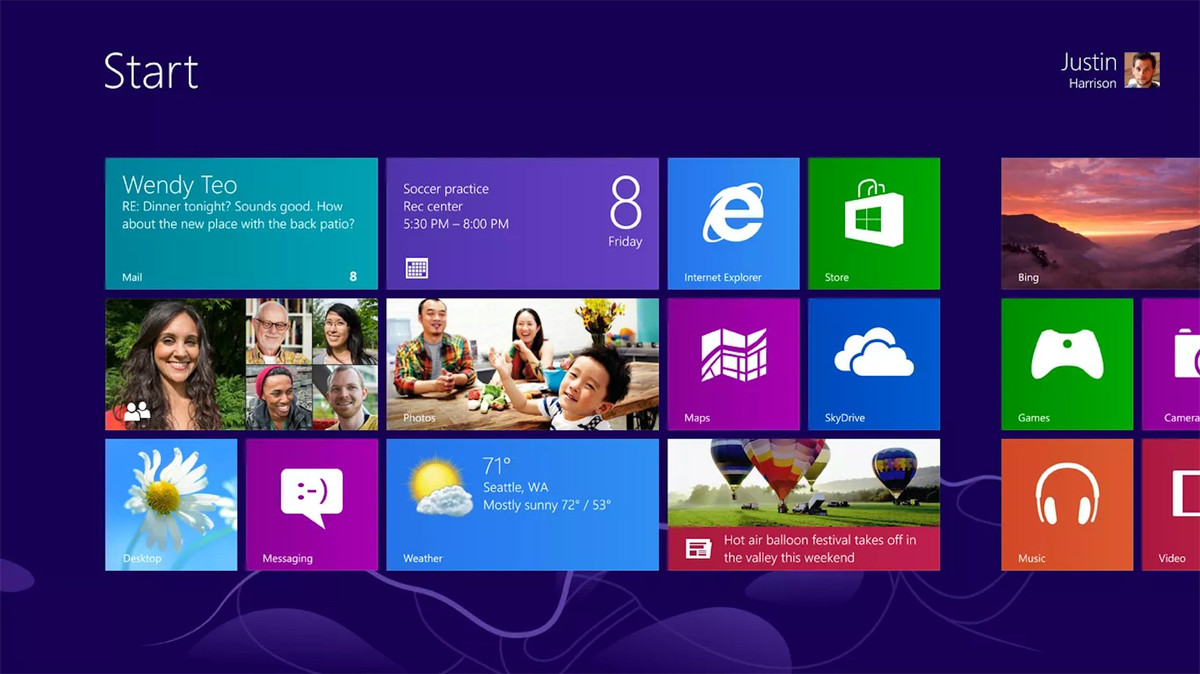 Windows 8 (2012) đã thay đổi mạnh thiết kế sau 3 năm trời phát triển của Microsoft. Mọi thứ giờ đây phẳng hơn, loại bỏ Start Menu, và giới thiệu kiểu thiết kế Metro Style mới. Windows 8 được cho là một bước để Microsoft tiếp cận với màn hình cảm ứng, tuy nhiên sự thay đổi đột ngột này đã làm cho người dùng cảm thấy không phù hợp, buộc Microsoft phải suy nghĩ lại về nước đi này.