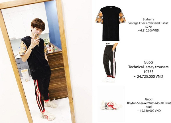 Có tổng giá trị lên tới hơn 50 triệu đồng, đây là bộ trang phục rất được yêu thích của Gầy mỗi lần lên sóng livestream.