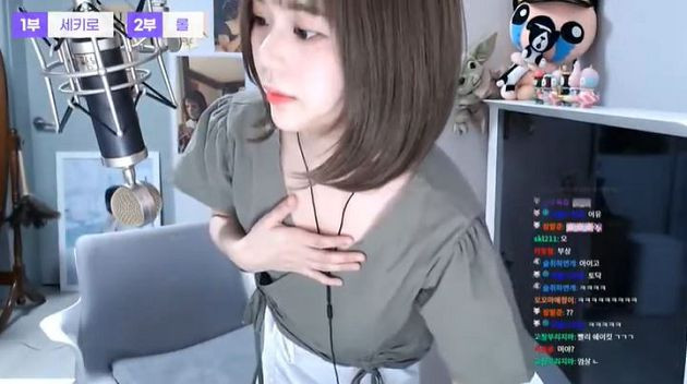 Mặc dù rất nhanh chóng che đậy ngay sau đó, nhưng các fan cũng đã nhanh chóng chụp lại sự hớ hênh, lộ liễu đó của nữ streamer này.